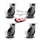 Service Caster 8 Inch Heavy Duty Semi Steel Cast Iron Swivel Caster Set with 2 Swivel Locks SCC-KP92S830-SSR-BSL-2-S-2 - alternate 1